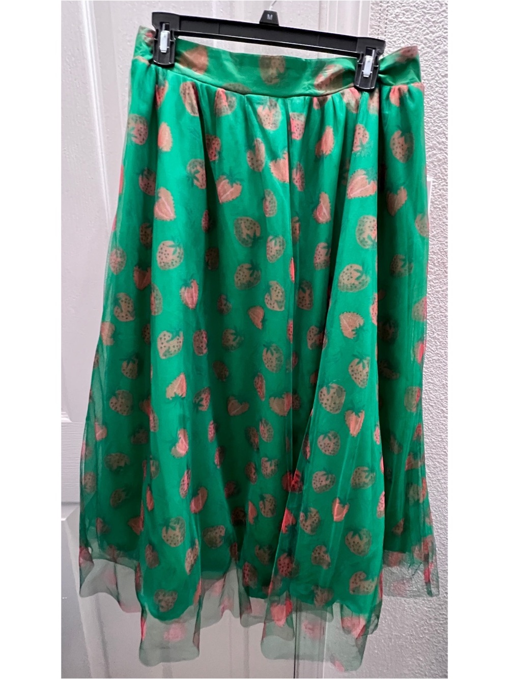 Little Party Dress green Marseille strawberry patch tulle skirt EUC AUS 14 US 10